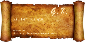 Giller Kinga névjegykártya