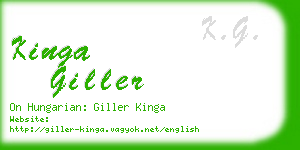 kinga giller business card